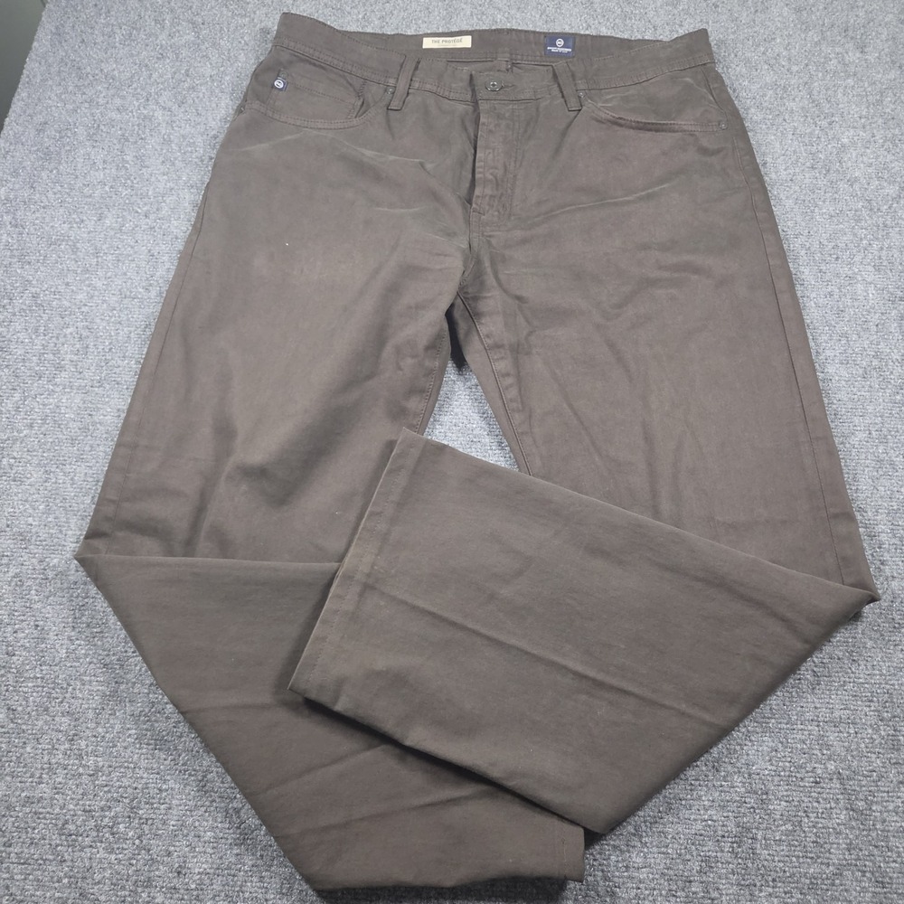 AG Adriano Goldschmied Pants Mens Brown The Protege Twill Chino 36x34 Fit 36x30